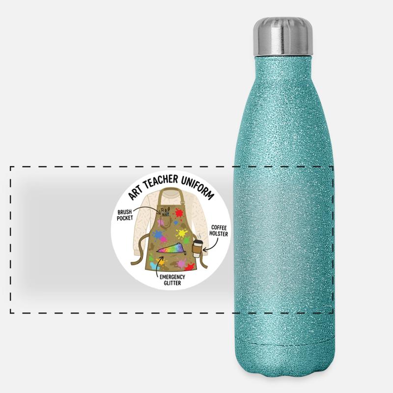Art Teacher Uniform Creative Motif Panoramic Glitter Thermal Bottle 500 ml