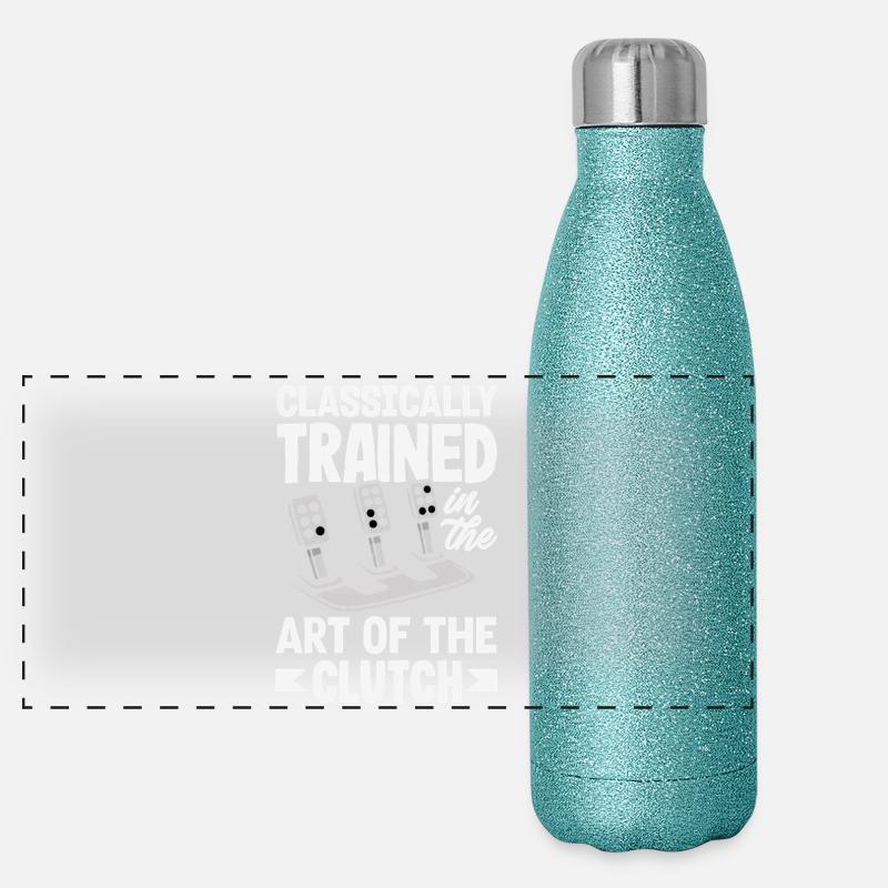 Manual car, classically trained Panoramic Glitter Thermal Bottle 500 ml
