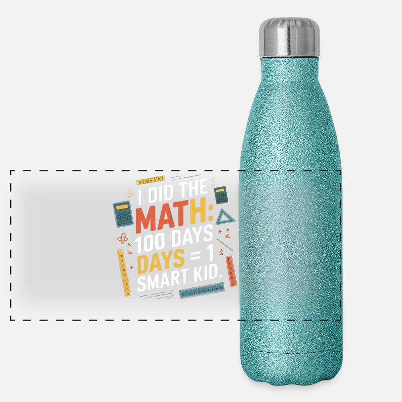 Math Milestone: 100 Days = A Smart Child Panoramic Glitter Thermal Bottle 500 ml