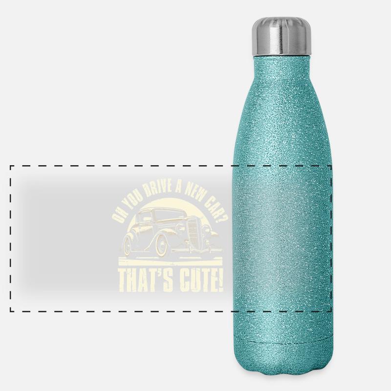 Classic Car Collector Panoramic Glitter Thermal Bottle 500 ml