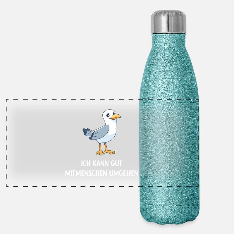 Je suis doué pour gérer mes semblables Gourde isotherme panoramique pailletée 500 ml
