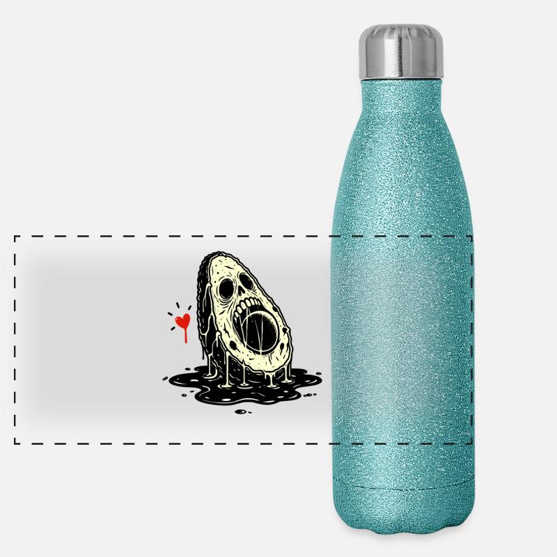 Avocat Horreur du Crâne Gourde isotherme panoramique pailletée 500 ml