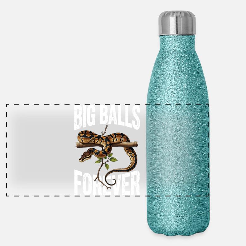 King Python Snakes Lover Terrarium Python Panoramic Glitter Thermal Bottle 500 ml