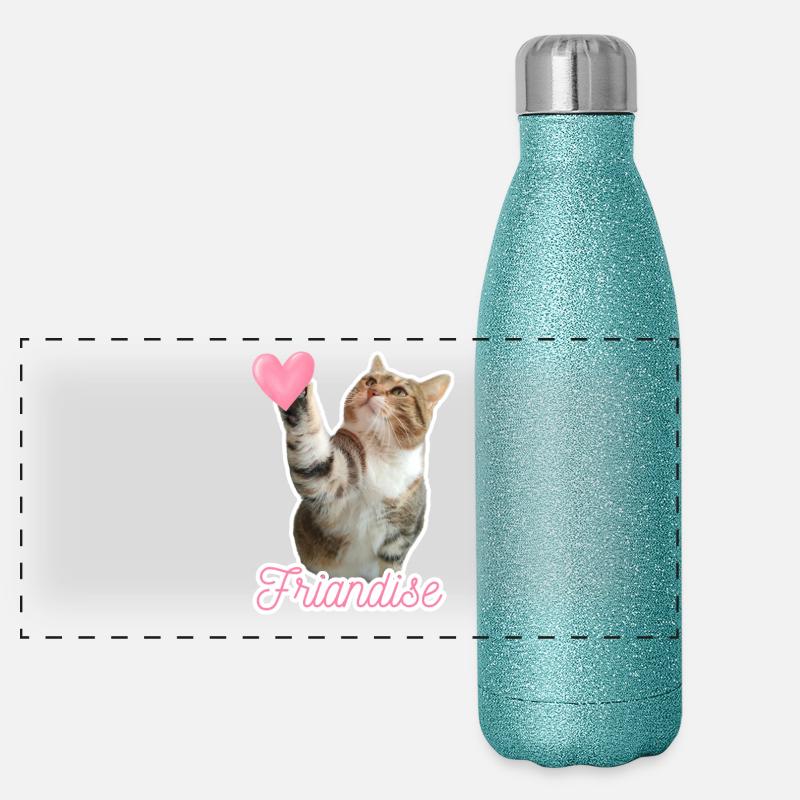 Missty check friandise Gourde isotherme panoramique pailletée 500 ml