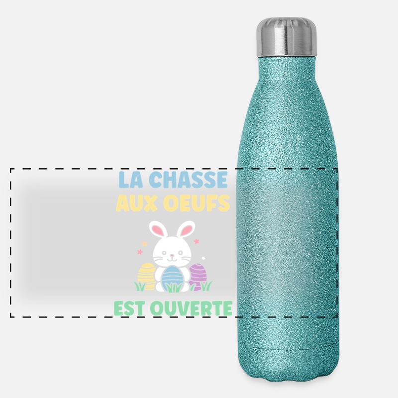 Eiersuche Panorama Glitzer Isolierflasche 500 ml