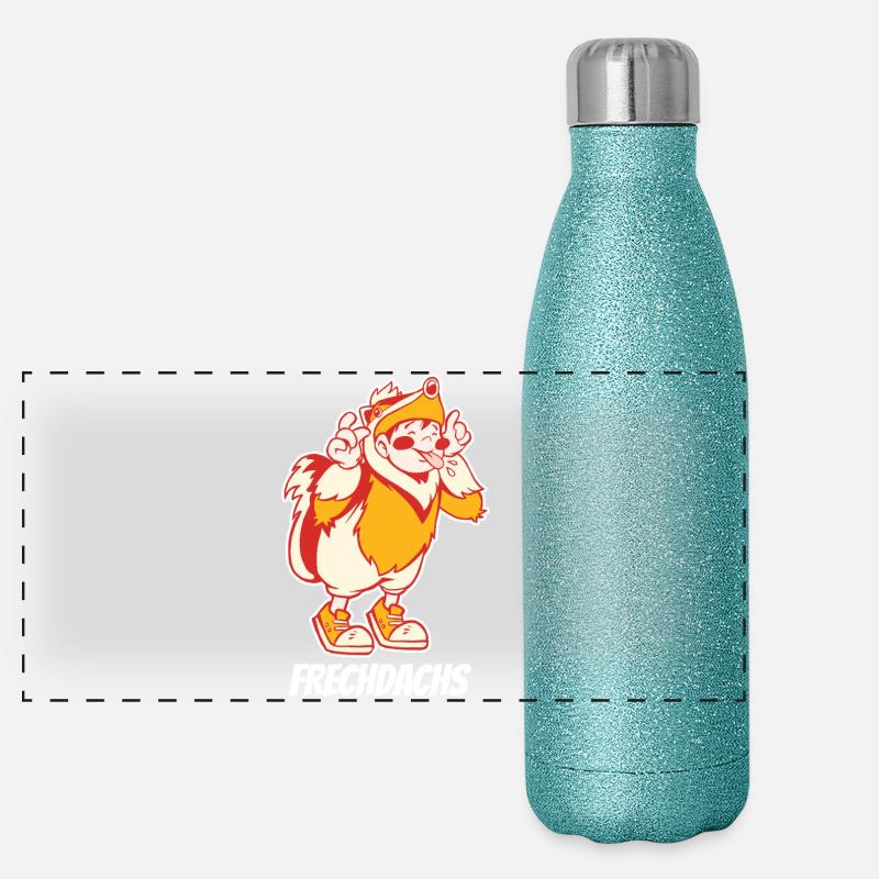 Frechdachs – Der freche Spitzbube Panorama Glitzer Isolierflasche 500 ml