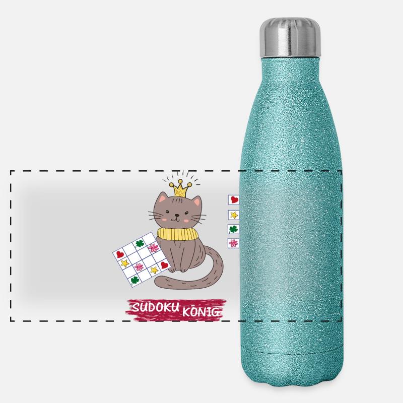 Roi Sudoku Gourde isotherme panoramique pailletée 500 ml