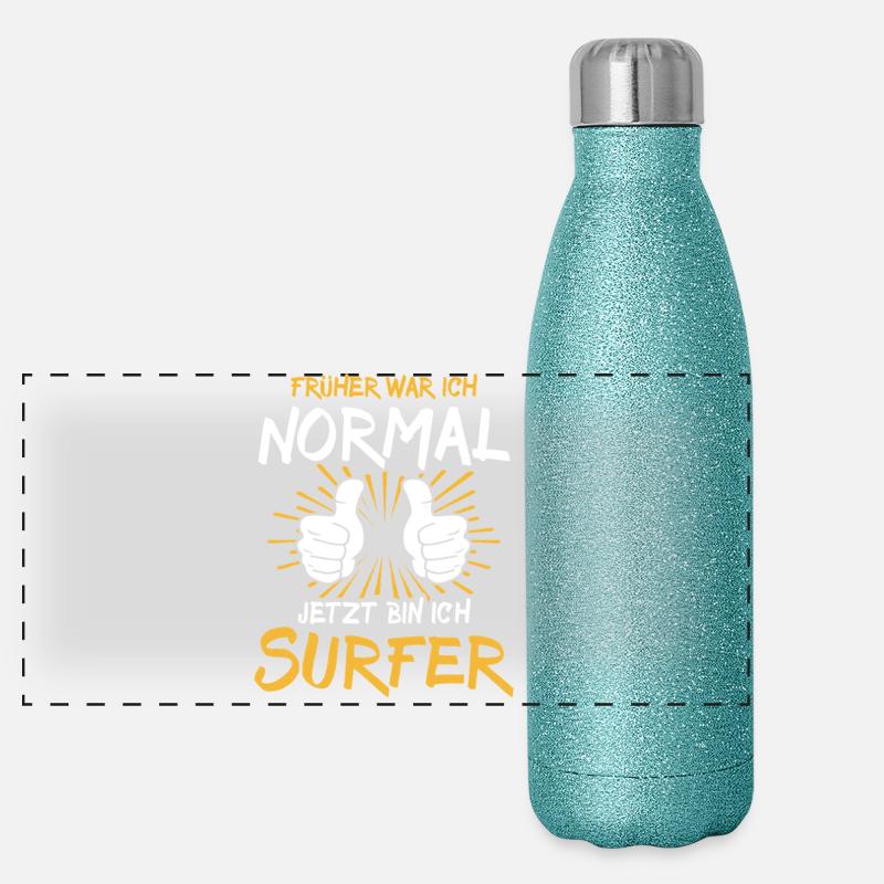 Dicton de surfeur Gourde isotherme panoramique pailletée 500 ml