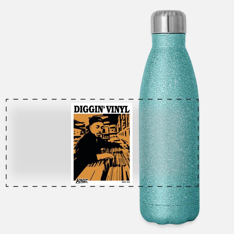 Affiche de disques vinyles 94 Gourde isotherme panoramique pailletée 500 ml