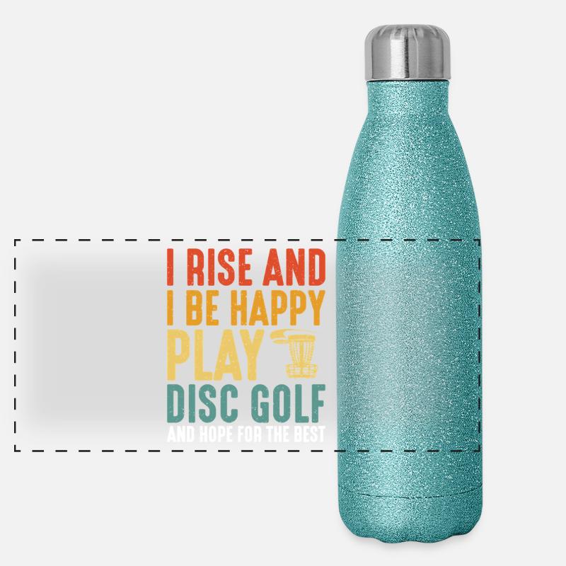 Disc Golf Geschenke Discgolf Panorama Glitzer Isolierflasche 500 ml
