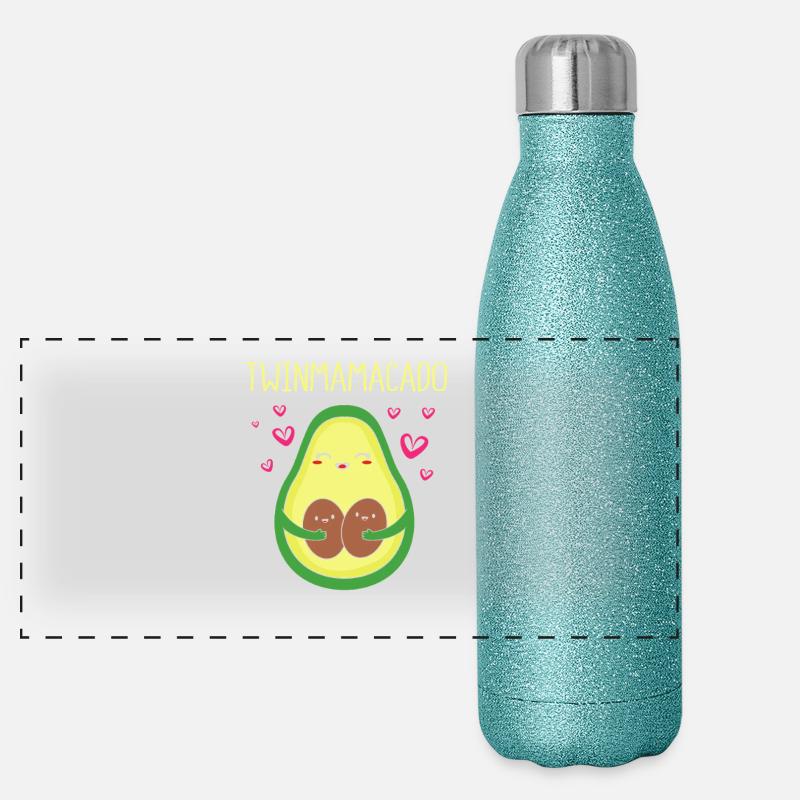 Zwilling Mutter Zwillinge Mama Geschenk Panorama Glitzer Isolierflasche 500 ml