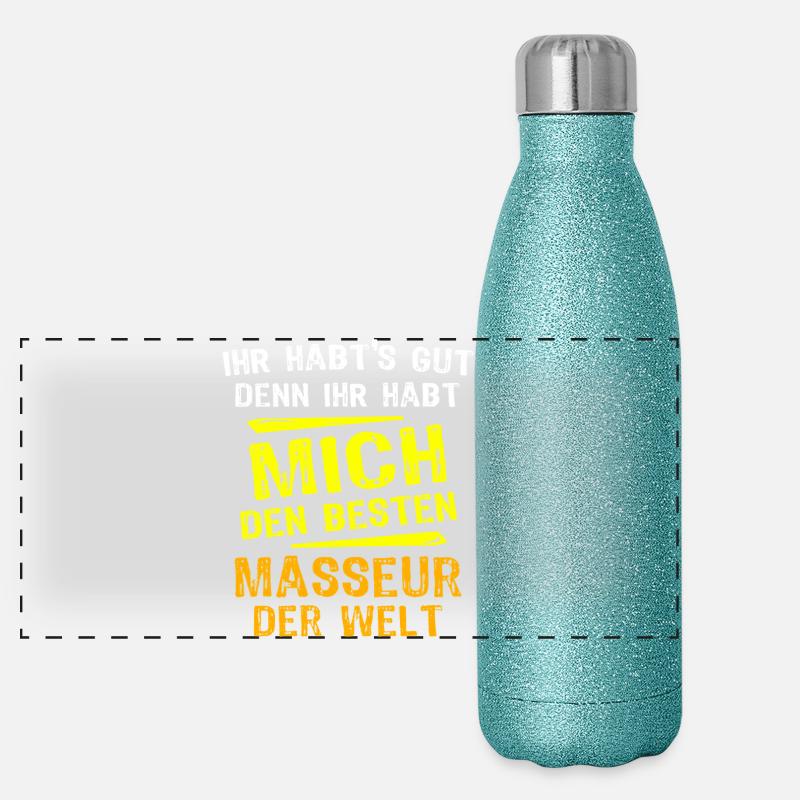 Don de Masseur Gourde isotherme panoramique pailletée 500 ml
