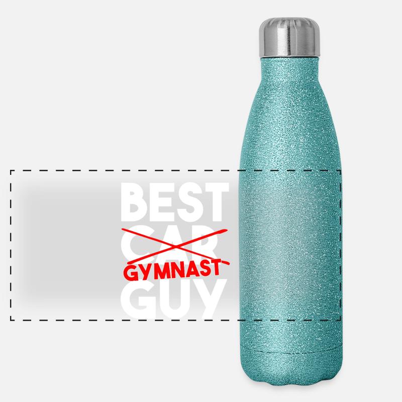 Meilleur gymnaste Slogan drôle d’athlétisme Gourde isotherme panoramique pailletée 500 ml