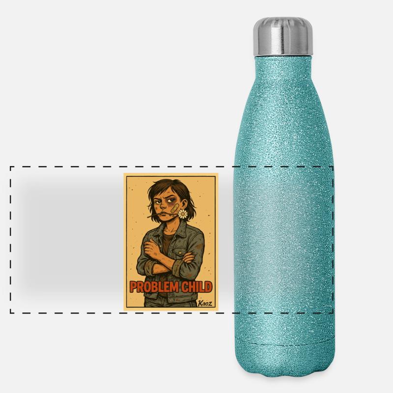 Affiche Problem Child Daisy Rebel Gourde isotherme panoramique pailletée 500 ml