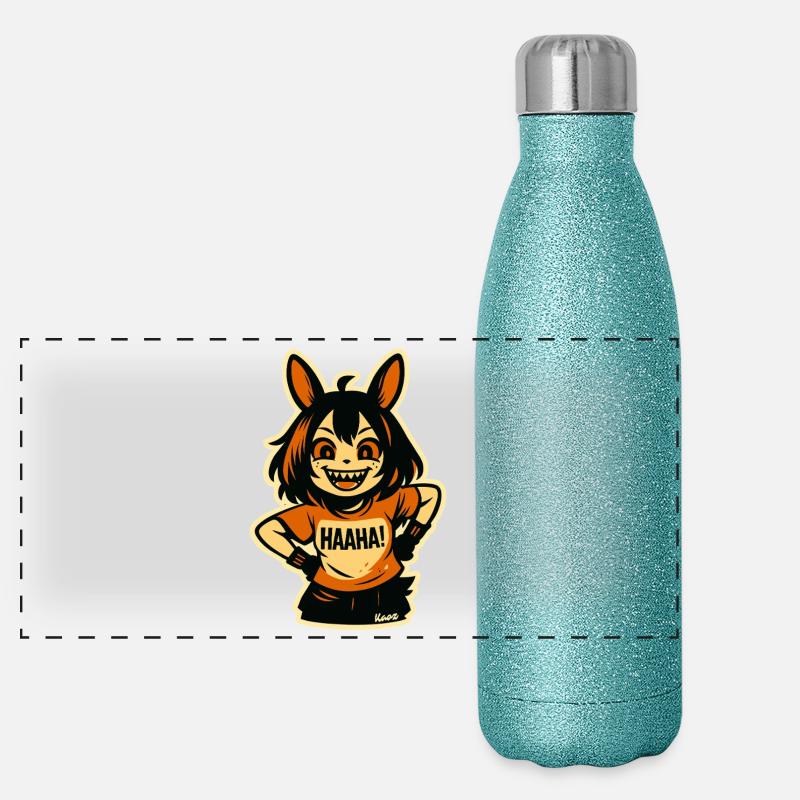 Mitternachts-Schalk-Wolfs-Sprite Panorama Glitzer Isolierflasche 500 ml