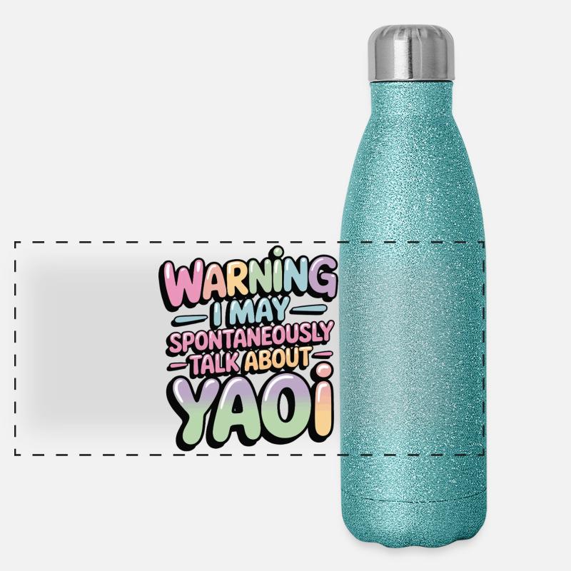 Conversation spontanée de Yaoi Gourde isotherme panoramique pailletée 500 ml
