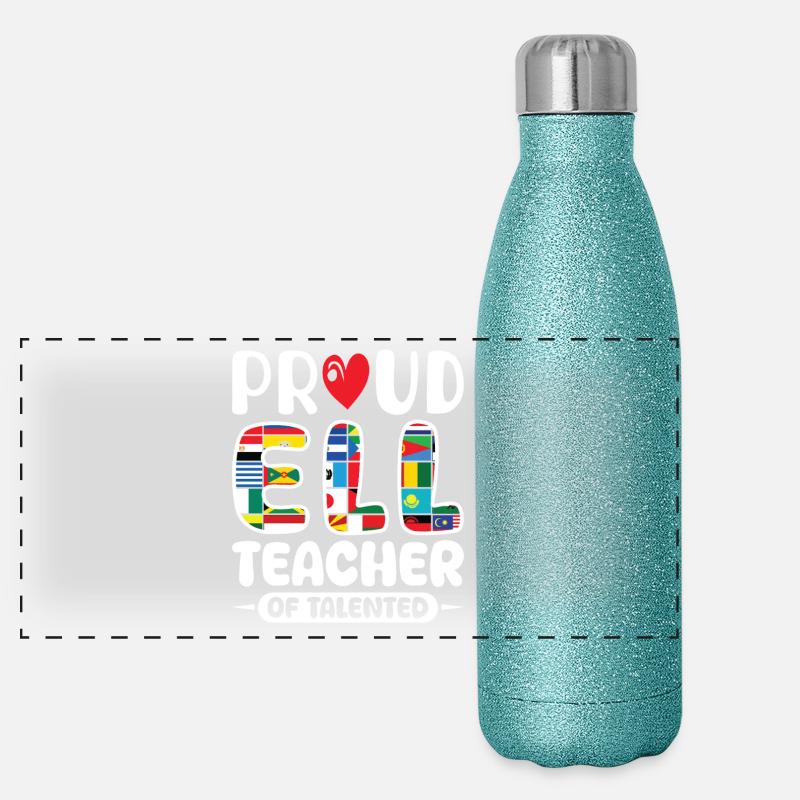 ELL Teacher English Language Panoramic Glitter Thermal Bottle 500 ml