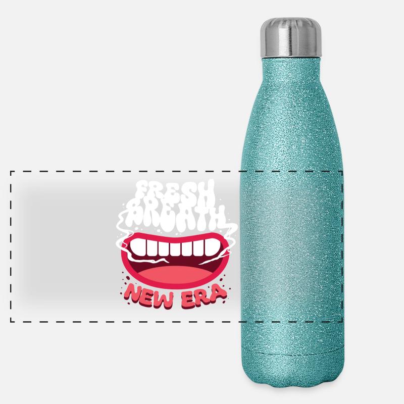 Nichtraucher Ex Raucher Fresh Breath Panorama Glitzer Isolierflasche 500 ml