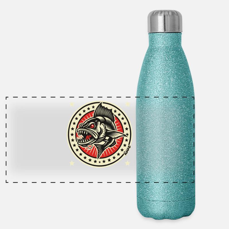 Emblème Barracuda Gourde isotherme panoramique pailletée 500 ml