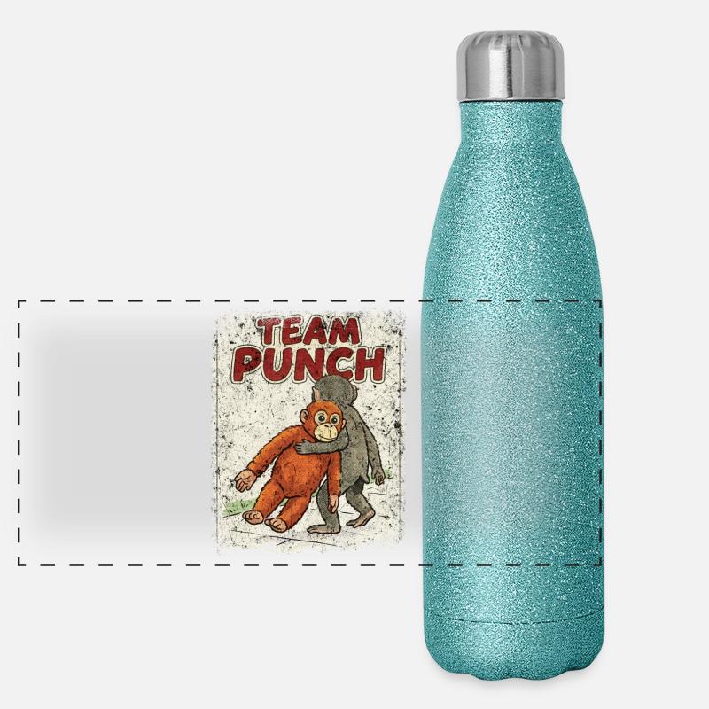 Team Punch Baby Monkey Punch Panorama Glitzer Isolierflasche 500 ml