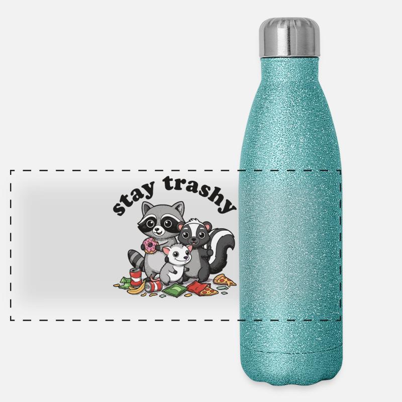 Reste Raton laveur Opossum Skunk Gourde isotherme panoramique pailletée 500 ml