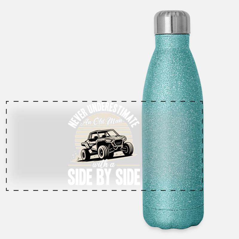 UTV Off Road 4 Wheeler Side by side Panorama Glitzer Isolierflasche 500 ml