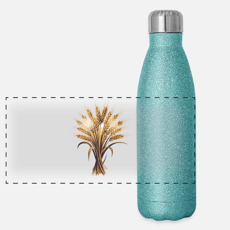 Motif d’automne de l’automne des épis de blé de la grappe de blé pour Gourde isotherme panoramique pailletée 500 ml