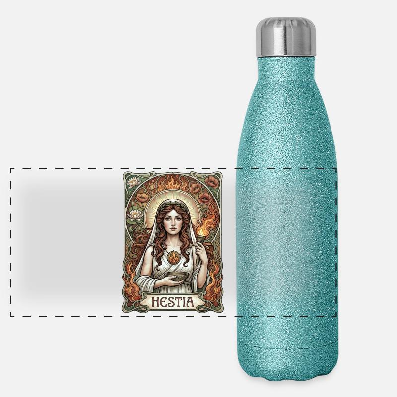 Hestia Tarot Card Panoramic Glitter Thermal Bottle 500 ml