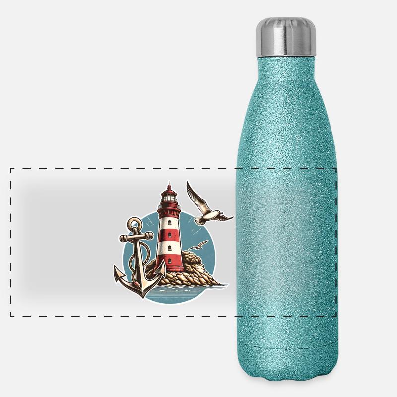 phare Gourde isotherme panoramique pailletée 500 ml