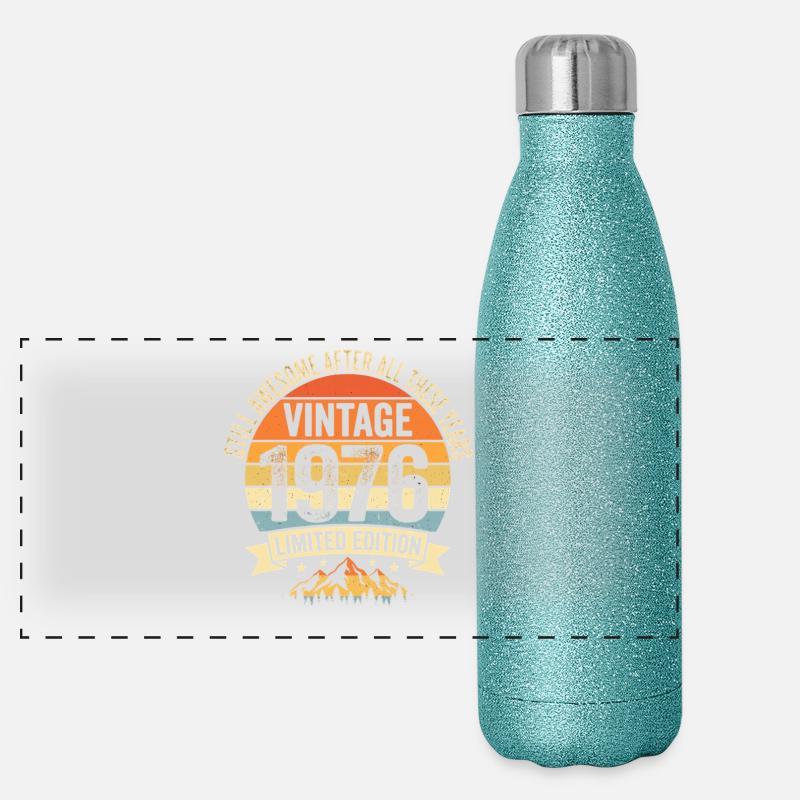 Design rétro vintage de 1976 Gourde isotherme panoramique pailletée 500 ml