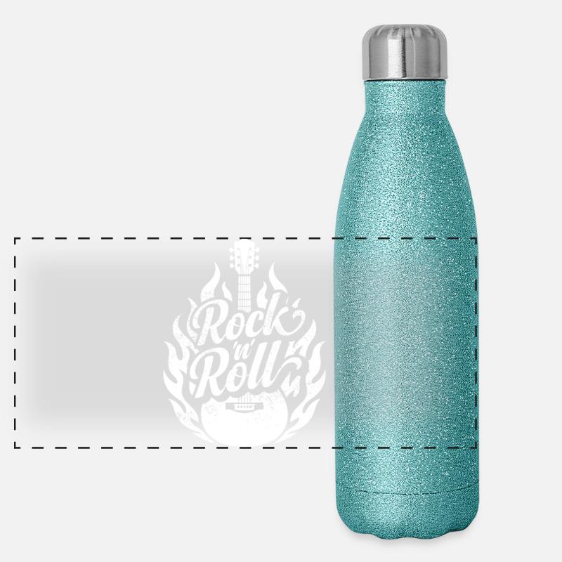 Rock 'n' Roll Panorama Glitzer Isolierflasche 500 ml