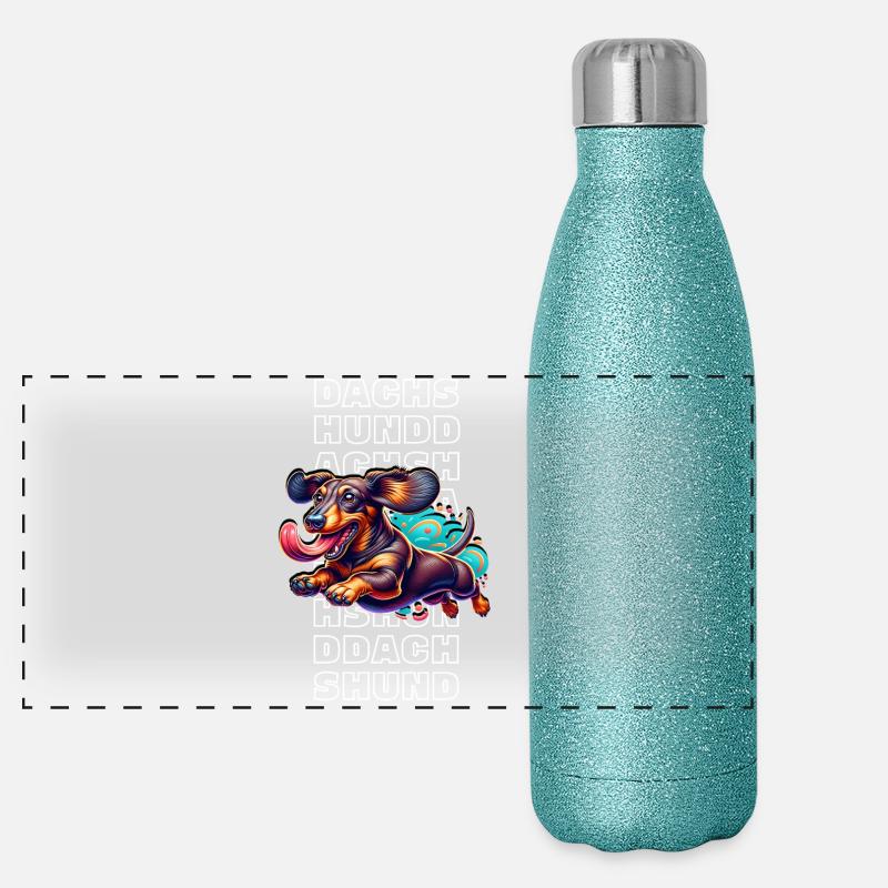 teckel Gourde isotherme panoramique pailletée 500 ml