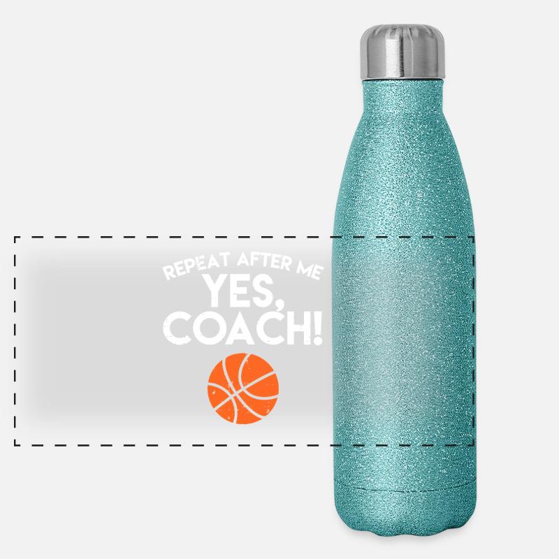 Hymne de basket Yes Coach Gourde isotherme panoramique pailletée 500 ml