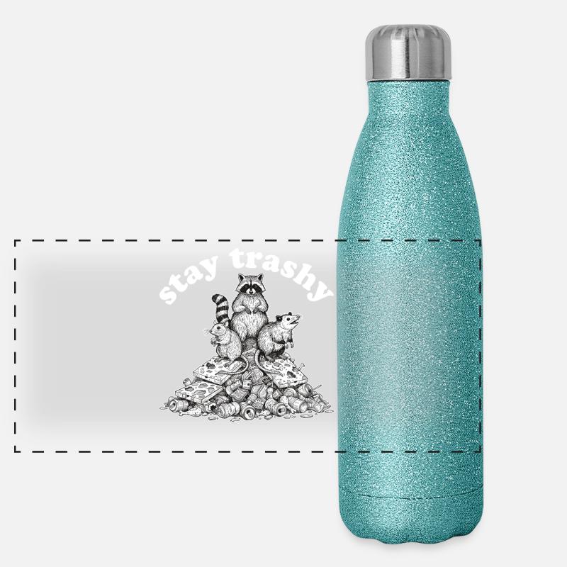 Reste Raton laveur Opossum Skunk Gourde isotherme panoramique pailletée 500 ml