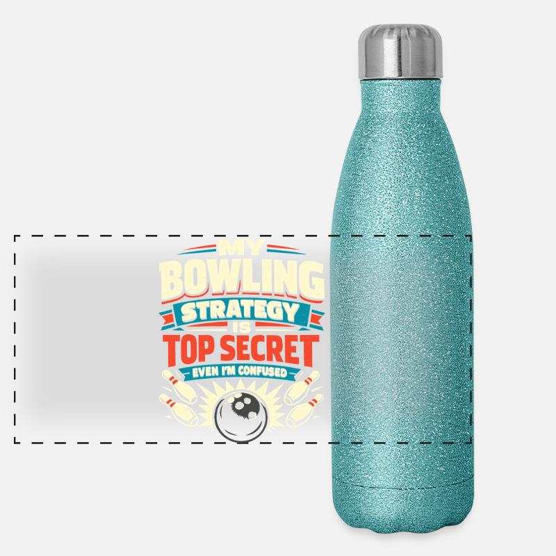 Bowling Strategy Panoramic Glitter Thermal Bottle 500 ml