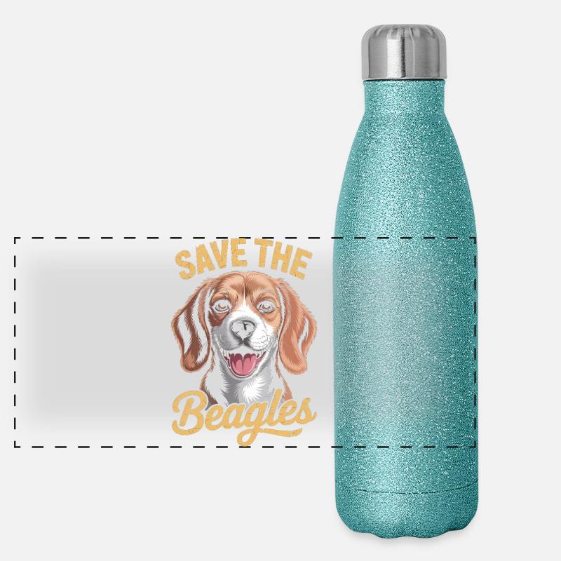 Sauvez les Beagle Gourde isotherme panoramique pailletée 500 ml