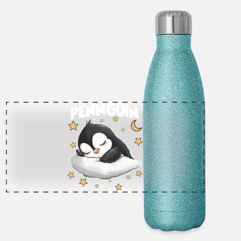 Pennguin Penguin Sleepyheads Late Riser Cuddle Panoramic Glitter Thermal Bottle 500 ml