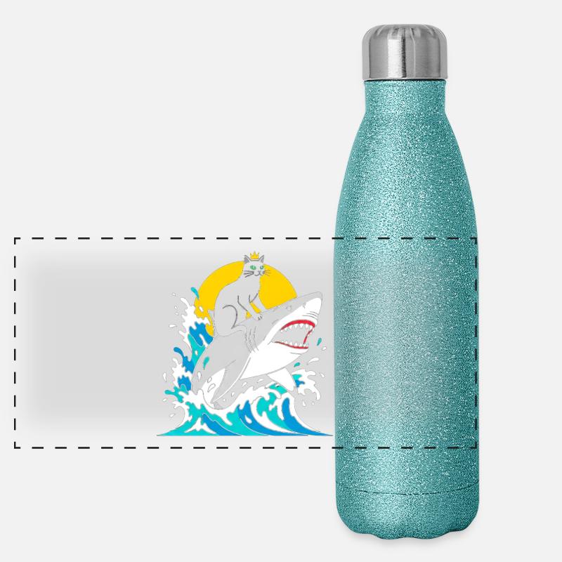 Le Roi Chat dans Shark Adventure Gourde isotherme panoramique pailletée 500 ml