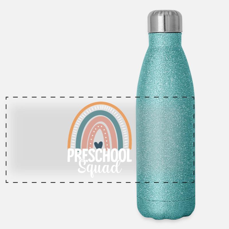 Preschool Squad Rainbow Arc Panoramic Glitter Thermal Bottle 500 ml