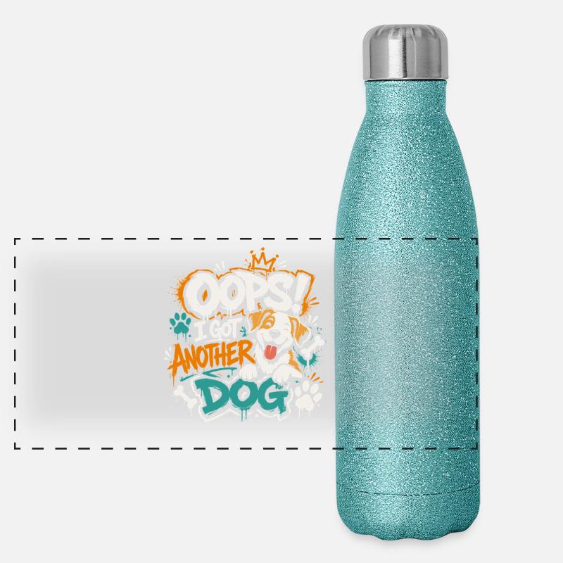 Oups, j’ai encore un chien ! Gourde isotherme panoramique pailletée 500 ml