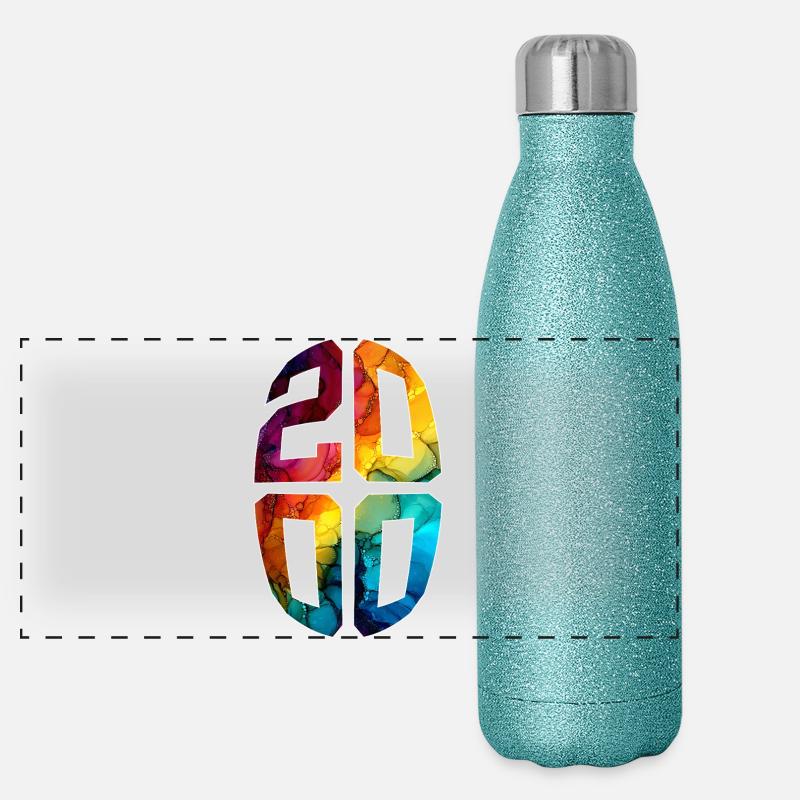 26 ANS 2000 26E ANNIVERSAIRE Gourde isotherme panoramique pailletée 500 ml