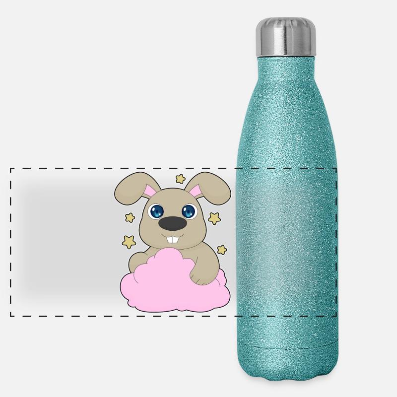 Bunny Clouds Panoramic Glitter Thermal Bottle 500 ml
