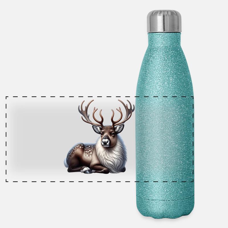 Reindeer Panoramic Glitter Thermal Bottle 500 ml