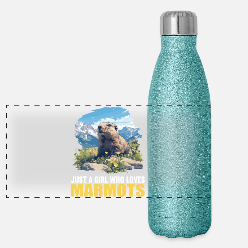 Marmots Groundhog Panoramic Glitter Thermal Bottle 500 ml