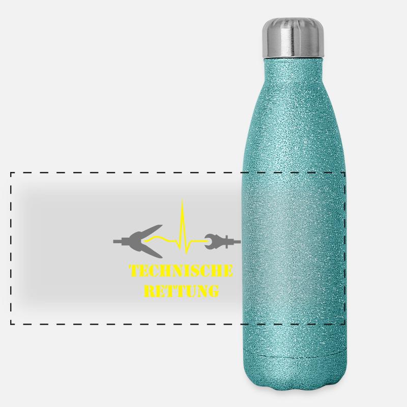 Technische Rettung Panorama Glitzer Isolierflasche 500 ml