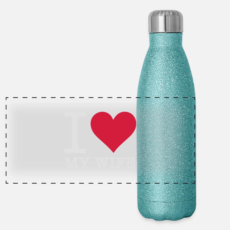 J'aime ma femme Gourde isotherme panoramique pailletée 500 ml