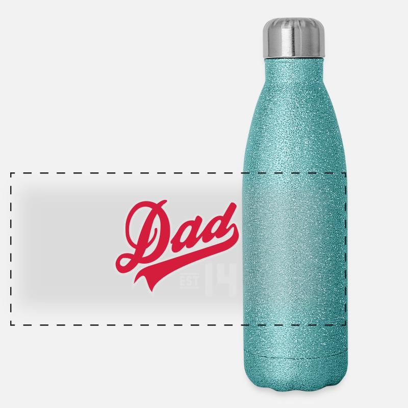 Dad Established 2014 2 color Gourde isotherme panoramique pailletée 500 ml