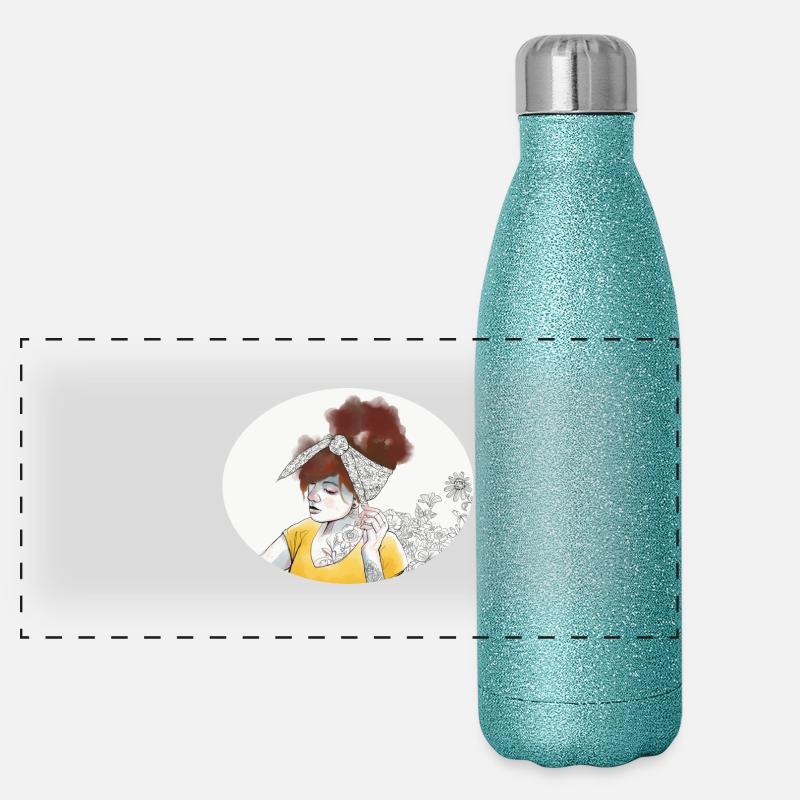 Hairstyle 1 Panorama Glitzer Isolierflasche 500 ml