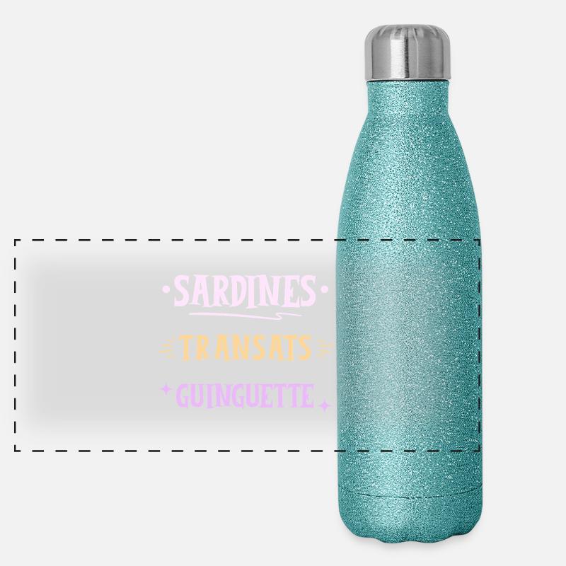 Sardines Transats et Guinguette Gourde isotherme panoramique pailletée 500 ml