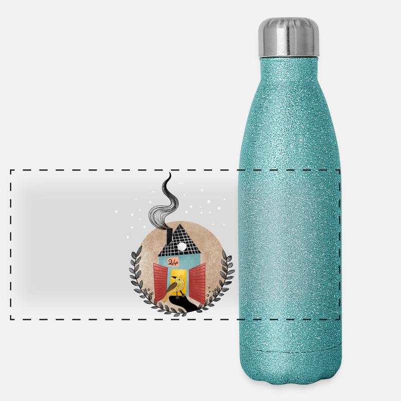 Joyeux Noël Gourde isotherme panoramique pailletée 500 ml
